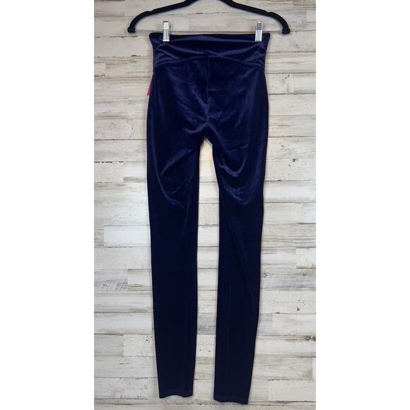 NWT Spanx Velvet Leggings Navy Blue Small High Waist Stretchy Women's - Picture 4 of 11